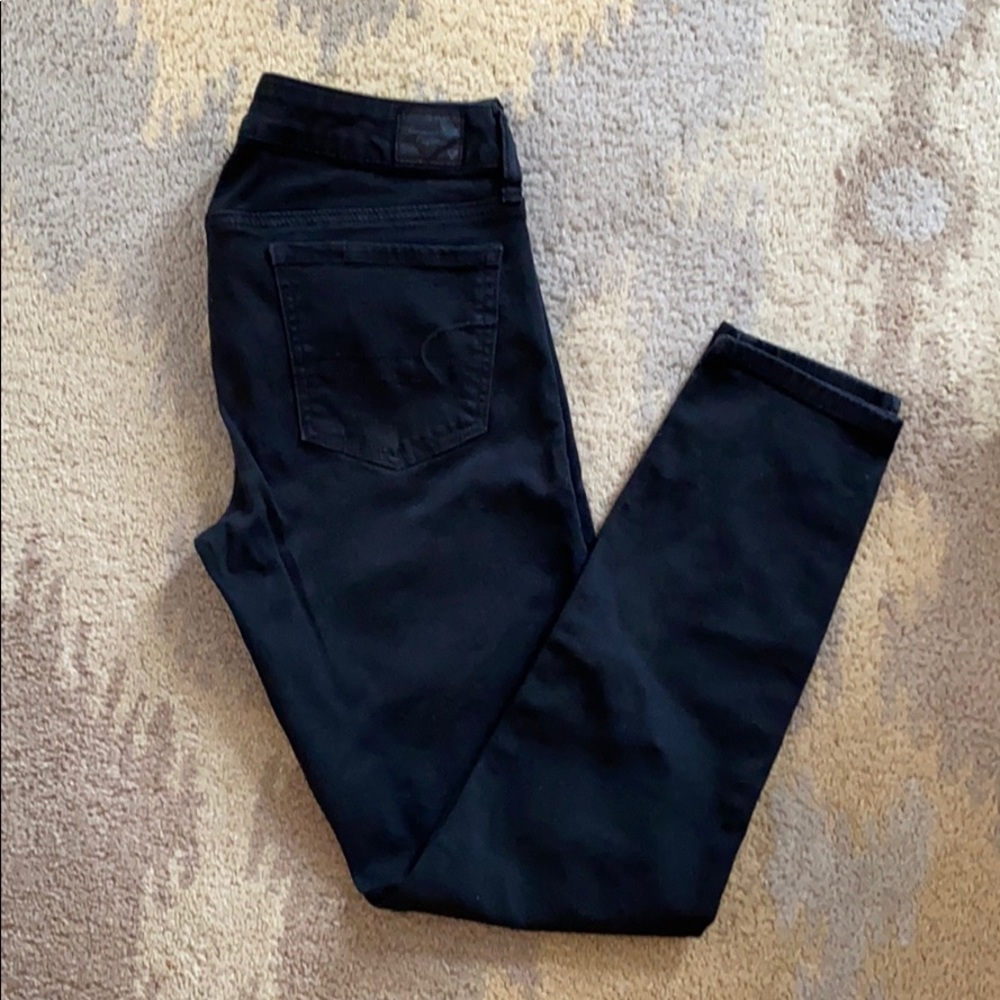American Eagle Super Stretch Black Jegging size 8